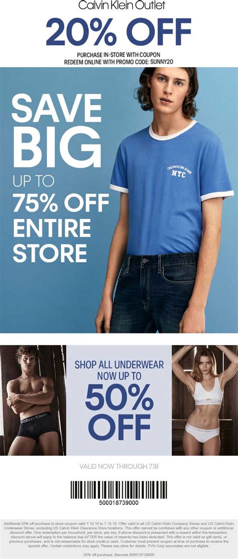 calvin klein discount coupon.